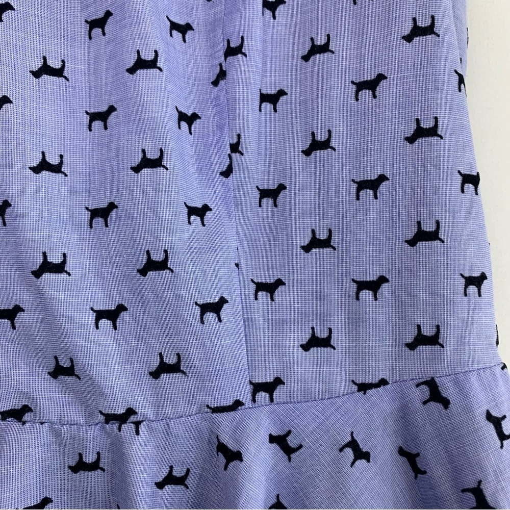 Ducks in a Row Purple Dog Print Heart Cutout Fit & Flare Dress, size S - Picture 8 of 14